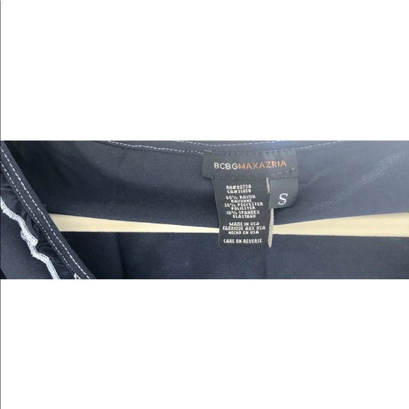 BCBGMAXAZRIA Wrap Dress Navy Blue Small - Picture 7 of 7